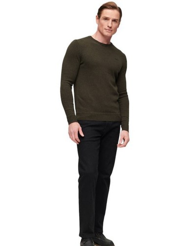 SUPERDRY D5 OVIN ESSENTIAL SLIM FIT CREW JUMPER ΠΛΕΚΤΟ ΑΝΔΡΙΚΟ - SD0APM6110564A000000