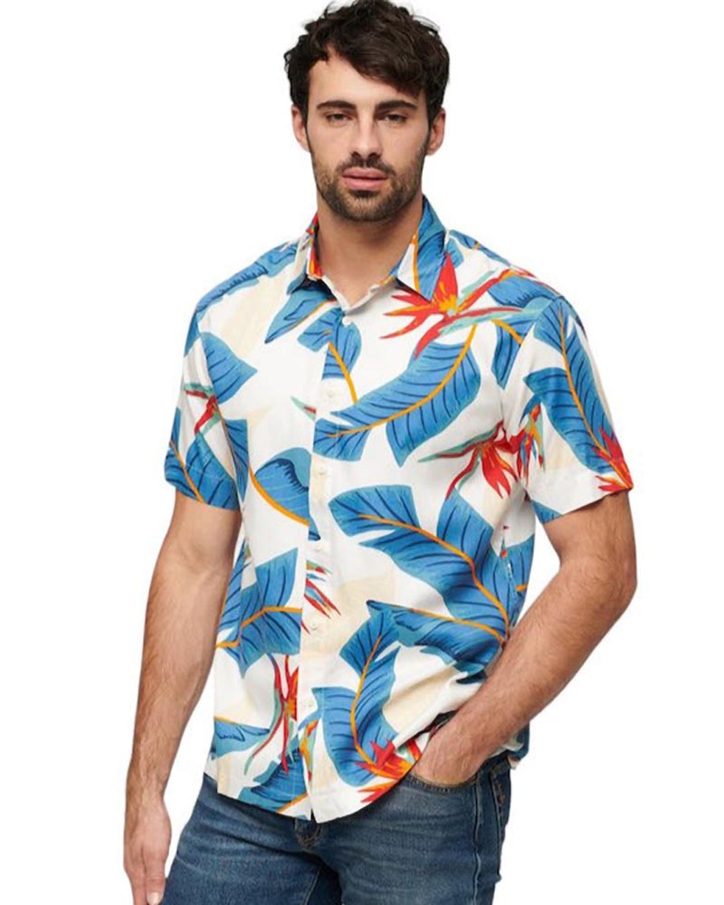 SUPERDRY HAWAIIAN BOX FIT SHIRT ΠΟΥΚΑΜΙΣΟ ΑΝΔΡΙΚΟ - SD0APM4010353A000000