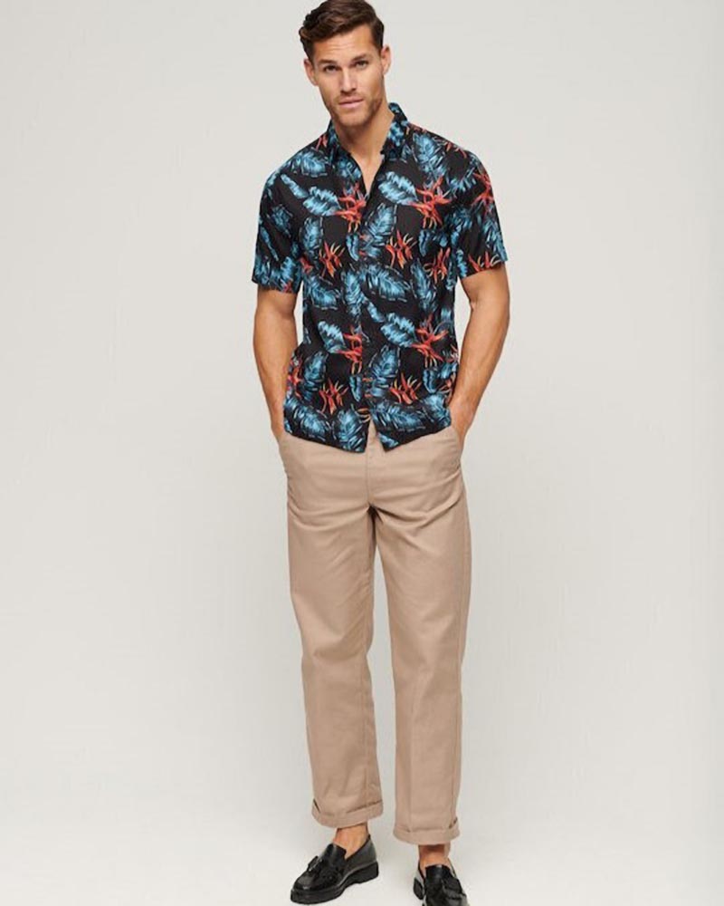 SUPERDRY HAWAIIAN BOX FIT SHIRT ΠΟΥΚΑΜΙΣΟ ΑΝΔΡΙΚΟ - SD0APM4010353A000000