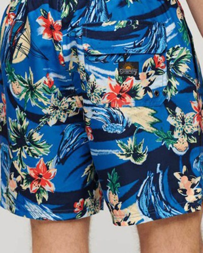 SUPERDRY D3 OVIN HAWAIIAN PRINT 17" SWIM SHORT ΜΑΓΙΟ ΑΝΔΡΙΚΟ - SD0APM3010232A000000