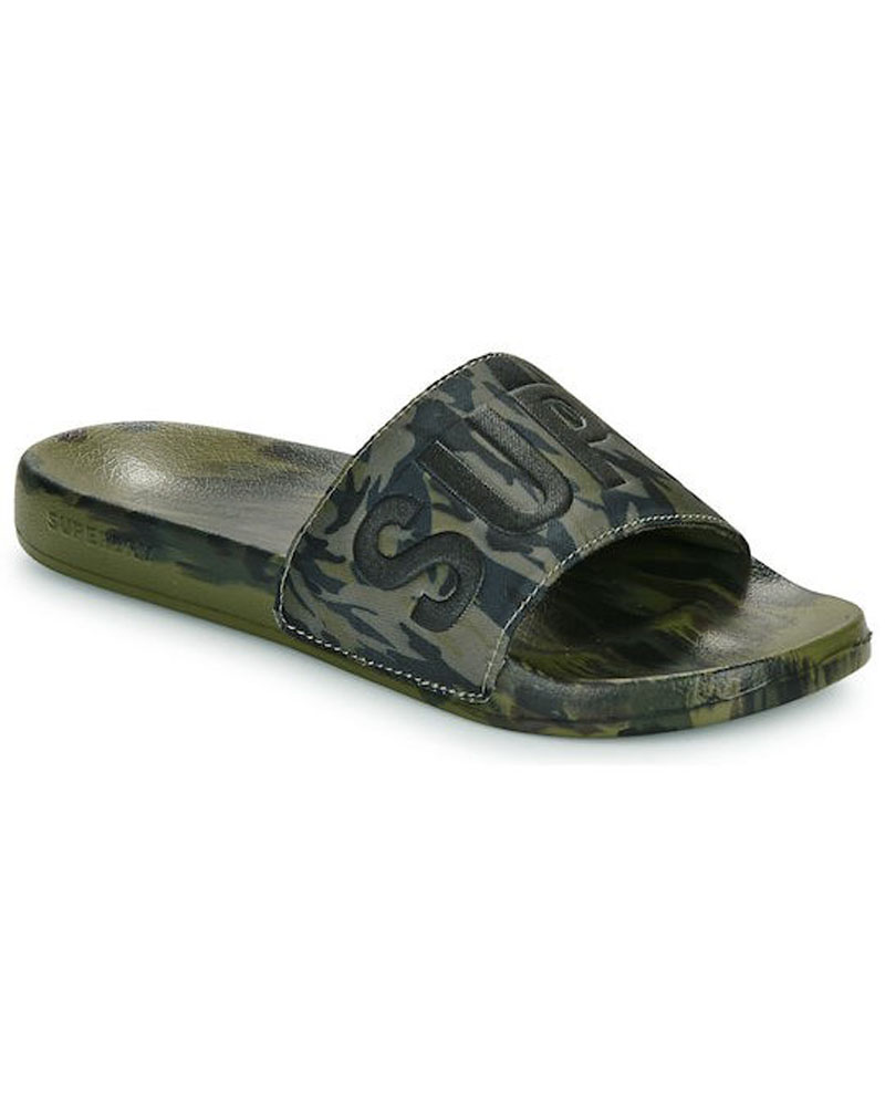 SUPERDRY D2 SDRY CAMO VEGAN POOL SLIDE ΠΑΠΟΥΤΣΙ ΑΝΔΡΙΚΟ - SD0SHMF310261A000000