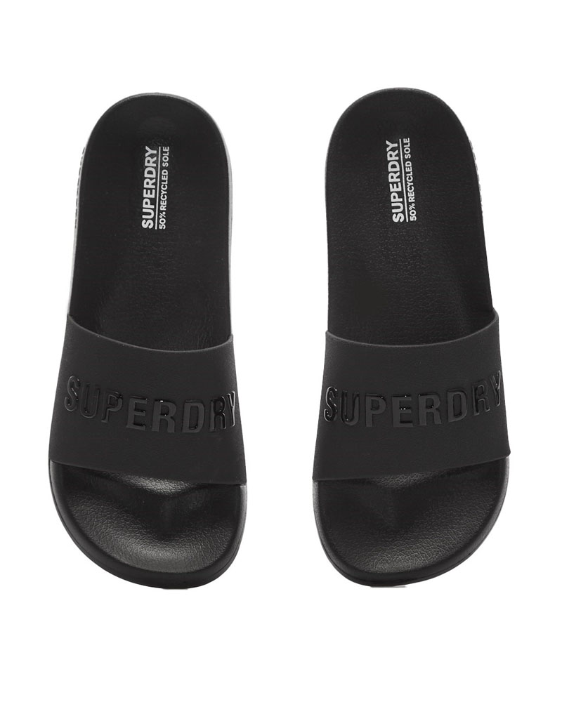 SUPERDRY D2 SDRY LOGO VEGAN POOL SLIDE ΠΑΠΟΥΤΣΙ ΓΥΝΑΙΚΕΙΟ - SD0SHWF310216A000000