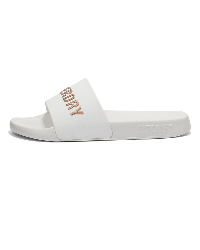 SUPERDRY D2 SDRY LOGO VEGAN POOL SLIDE ΠΑΠΟΥΤΣΙ ΓΥΝΑΙΚΕΙΟ - SD0SHWF310216A000000