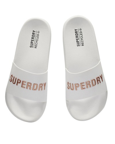 SUPERDRY D2 SDRY LOGO VEGAN POOL SLIDE ΠΑΠΟΥΤΣΙ ΓΥΝΑΙΚΕΙΟ - SD0SHWF310216A000000