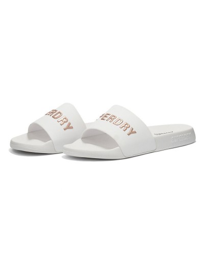 SUPERDRY D2 SDRY LOGO VEGAN POOL SLIDE ΠΑΠΟΥΤΣΙ ΓΥΝΑΙΚΕΙΟ - SD0SHWF310216A000000