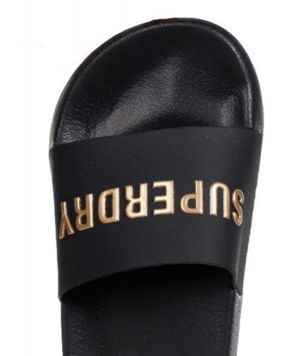 SUPERDRY D2 SDRY LOGO VEGAN POOL SLIDE ΠΑΠΟΥΤΣΙ ΓΥΝΑΙΚΕΙΟ - SD0SHWF310216A000000