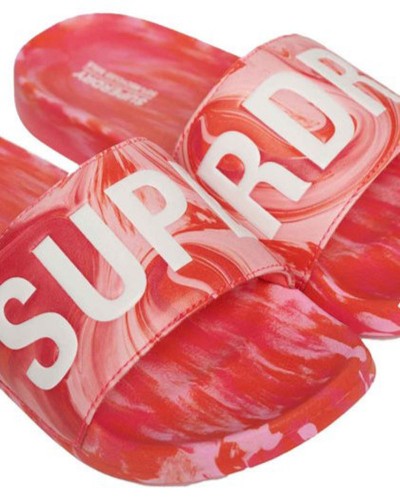 SUPERDRY D2 SDRY MARBLE VEGAN POOL SLIDE ΠΑΠΟΥΤΣΙ ΓΥΝΑΙΚΕΙΟ - SD0SHWF310218A000000