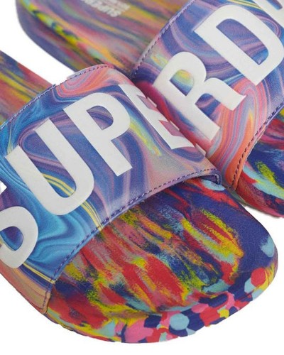 SUPERDRY D2 SDRY MARBLE VEGAN POOL SLIDE ΠΑΠΟΥΤΣΙ ΓΥΝΑΙΚΕΙΟ - SD0SHWF310218A000000