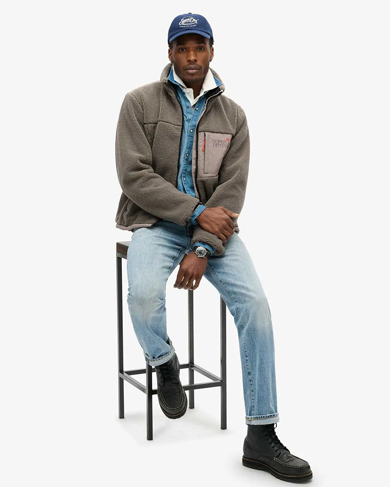SUPERDRY D3 SDCD RELAXED FLEECE TREKKER JACKET ΜΠΟΥΦΑΝ ΑΝΔΡΙΚΟ - SD0APM5011920A000000 SUPERDRY D3 SDCD RELAXED FLEECE TREKKER JACKET ΜΠΟΥΦΑΝ ΑΝΔΡΙΚΟ - SD0APM5011920A000000