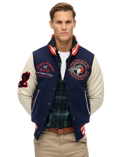 SUPERDRY D2 OVIN VARSITY PATCHED BOMBER ΜΠΟΥΦΑΝ ΑΝΔΡΙΚΟ - SD0APM5011942A000000 SUPERDRY D2 OVIN VARSITY PATCHED BOMBER ΜΠΟΥΦΑΝ ΑΝΔΡΙΚΟ - SD0APM5011942A000000