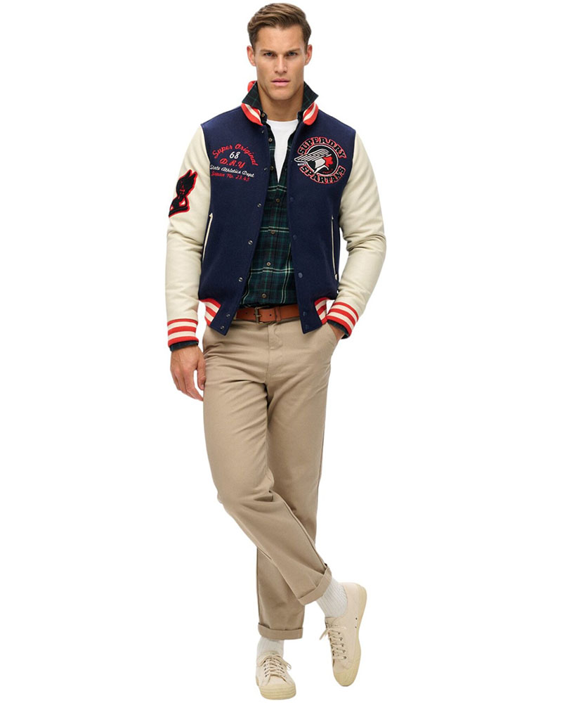 SUPERDRY D2 OVIN VARSITY PATCHED BOMBER ΜΠΟΥΦΑΝ ΑΝΔΡΙΚΟ - SD0APM5011942A000000 SUPERDRY D2 OVIN VARSITY PATCHED BOMBER ΜΠΟΥΦΑΝ ΑΝΔΡΙΚΟ - SD0APM5011942A000000