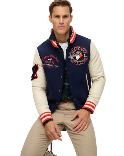 SUPERDRY D2 OVIN VARSITY PATCHED BOMBER ΜΠΟΥΦΑΝ ΑΝΔΡΙΚΟ - SD0APM5011942A000000 SUPERDRY D2 OVIN VARSITY PATCHED BOMBER ΜΠΟΥΦΑΝ ΑΝΔΡΙΚΟ - SD0APM5011942A000000