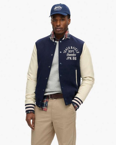 SUPERDRY D2 OVIN VARSITY CHAIN STITCH BOMBER ΜΠΟΥΦΑΝ ΑΝΔΡΙΚΟ - SD0APM5012037A000000 SUPERDRY D2 OVIN VARSITY CHAIN STITCH BOMBER ΜΠΟΥΦΑΝ ΑΝΔΡΙΚΟ - SD0APM5012037A000000