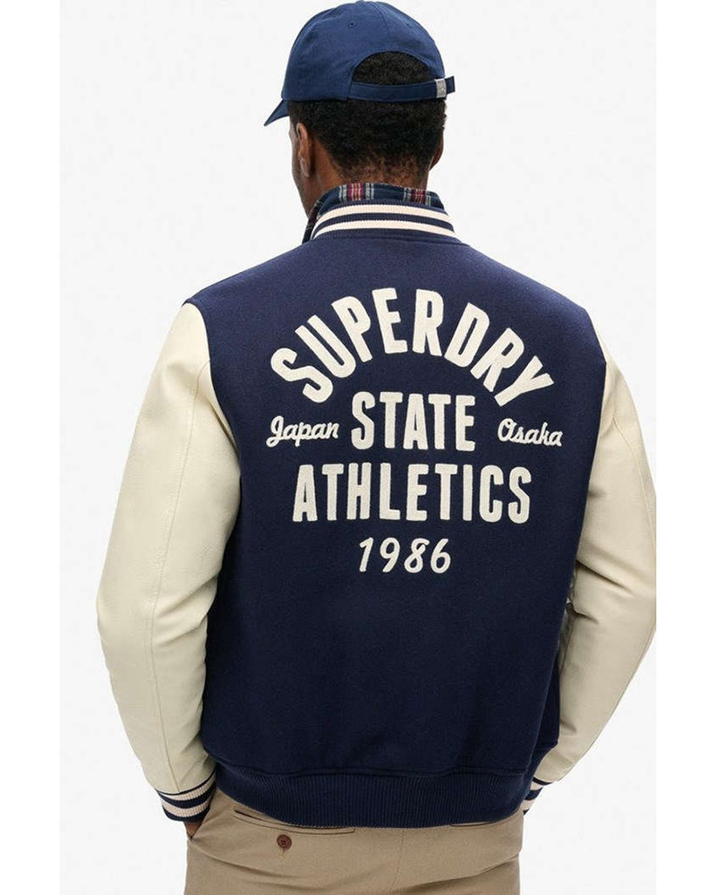 SUPERDRY D2 OVIN VARSITY CHAIN STITCH BOMBER ΜΠΟΥΦΑΝ ΑΝΔΡΙΚΟ - SD0APM5012037A000000 SUPERDRY D2 OVIN VARSITY CHAIN STITCH BOMBER ΜΠΟΥΦΑΝ ΑΝΔΡΙΚΟ - SD0APM5012037A000000