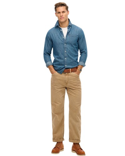 SUPERDRY D1 STUD ESSENTIALS L/S DENIM SHIRT ΠΟΥΚΑΜΙΣΟ ΑΝΔΡΙΚΟ - SD0APM4010997A000000 SUPERDRY D1 STUD ESSENTIALS L/S DENIM SHIRT ΠΟΥΚΑΜΙΣΟ ΑΝΔΡΙΚΟ - SD0APM4010997A000000