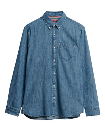 SUPERDRY D1 STUD ESSENTIALS L/S DENIM SHIRT ΠΟΥΚΑΜΙΣΟ ΑΝΔΡΙΚΟ - SD0APM4010997A000000 SUPERDRY D1 STUD ESSENTIALS L/S DENIM SHIRT ΠΟΥΚΑΜΙΣΟ ΑΝΔΡΙΚΟ - SD0APM4010997A000000