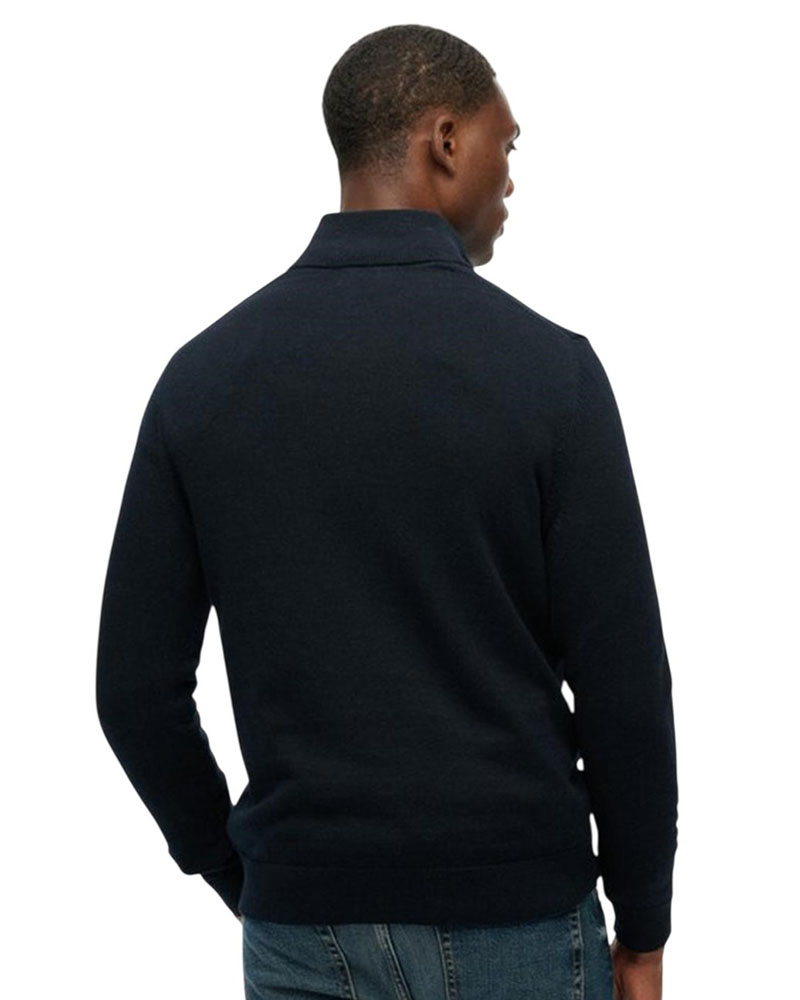 SUPERDRY & CO D1 STUD ESSENTIALS COTTON HALF ZIP ΠΛΕΚΤΟ ΑΝΔΡΙΚΟ - SD0APM6110690A000000