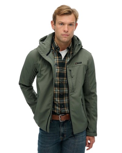 SUPERDRY D1 SDSW HOODED SOFT SHELL TREKKER JKT ΜΠΟΥΦΑΝ ΑΝΔΡΙΚΟ - SD0APM5012103A000000