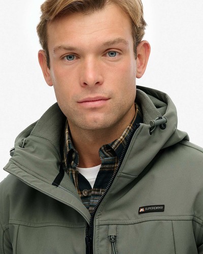 SUPERDRY D1 SDSW HOODED SOFT SHELL TREKKER JKT ΜΠΟΥΦΑΝ ΑΝΔΡΙΚΟ - SD0APM5012103A000000