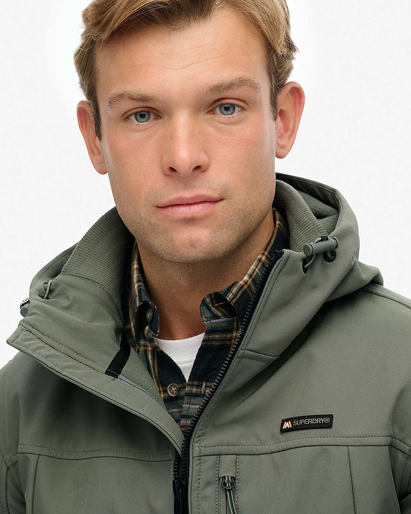 SUPERDRY D1 SDSW HOODED SOFT SHELL TREKKER JKT ΜΠΟΥΦΑΝ ΑΝΔΡΙΚΟ - SD0APM5012103A000000
