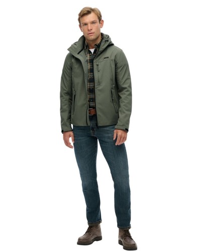 SUPERDRY D1 SDSW HOODED SOFT SHELL TREKKER JKT ΜΠΟΥΦΑΝ ΑΝΔΡΙΚΟ - SD0APM5012103A000000