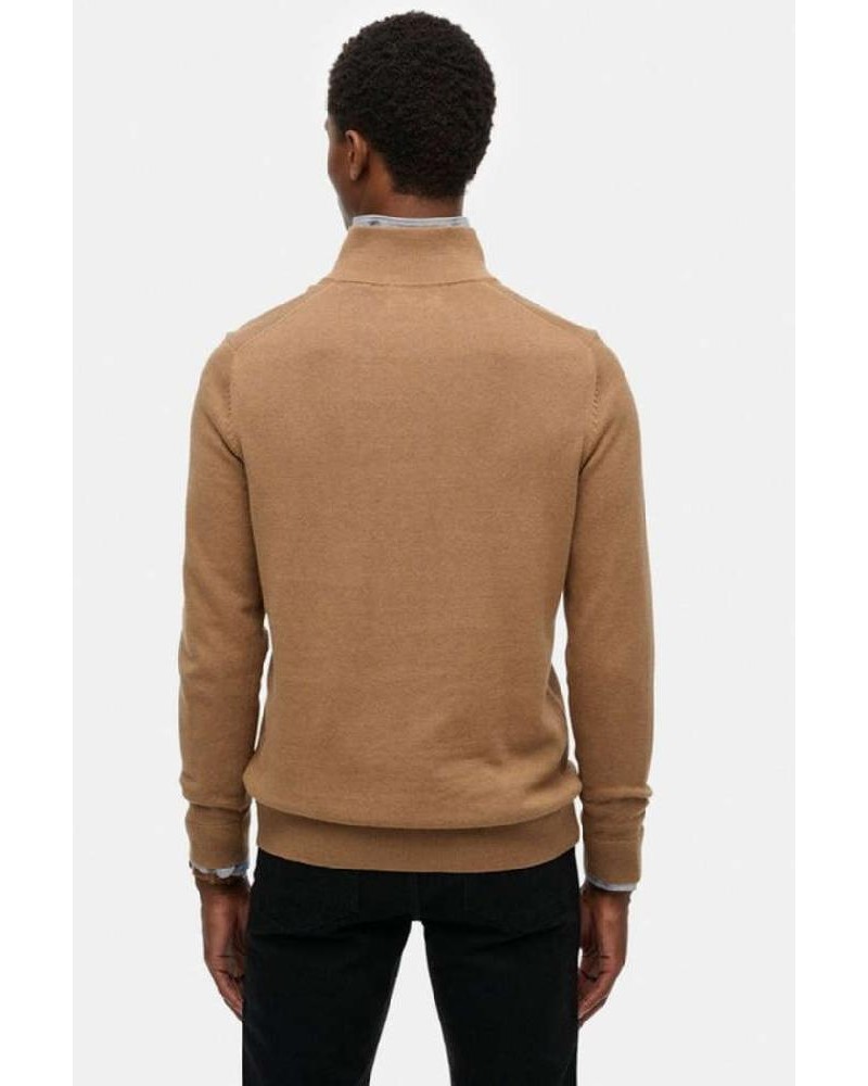 SUPERDRY & CO D1 STUD ESSENTIALS COTTON HALF ZIP ΠΛΕΚΤΟ ΑΝΔΡΙΚΟ - SD0APM6110690A000000