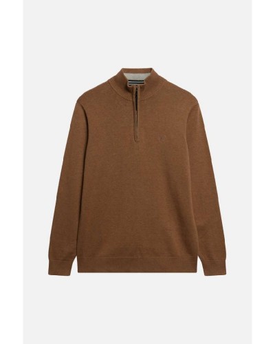 SUPERDRY & CO D1 STUD ESSENTIALS COTTON HALF ZIP ΠΛΕΚΤΟ ΑΝΔΡΙΚΟ - SD0APM6110690A000000