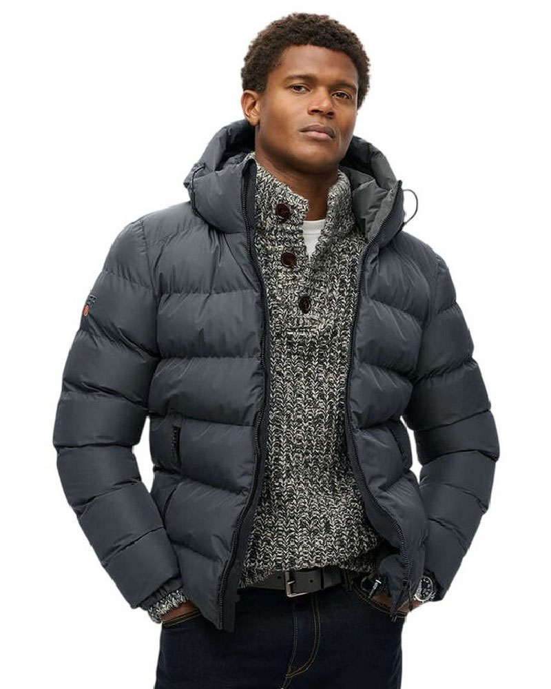 SUPERDRY & CO D1 SDSW HOODED SPORTS PUFFER JACKET ΜΠΟΥΦΑΝ ΑΝΔΡΙΚΟ - SD0APM5011905A000000