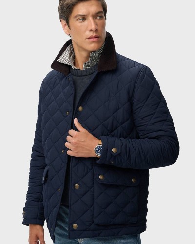 SUPERDRY & CO D3 STUD QUILTED ESTATE COACH JACKET ΜΠΟΥΦΑΝ ΑΝΔΡΙΚΟ - SD0APM5012270A000000