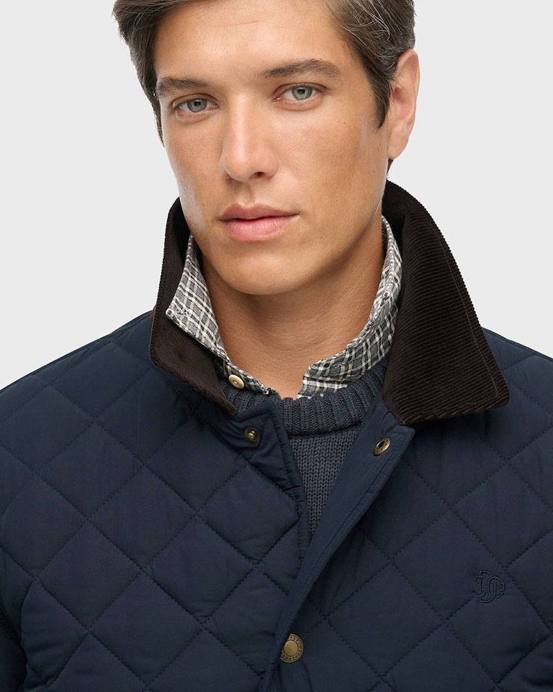 SUPERDRY & CO D3 STUD QUILTED ESTATE COACH JACKET ΜΠΟΥΦΑΝ ΑΝΔΡΙΚΟ - SD0APM5012270A000000