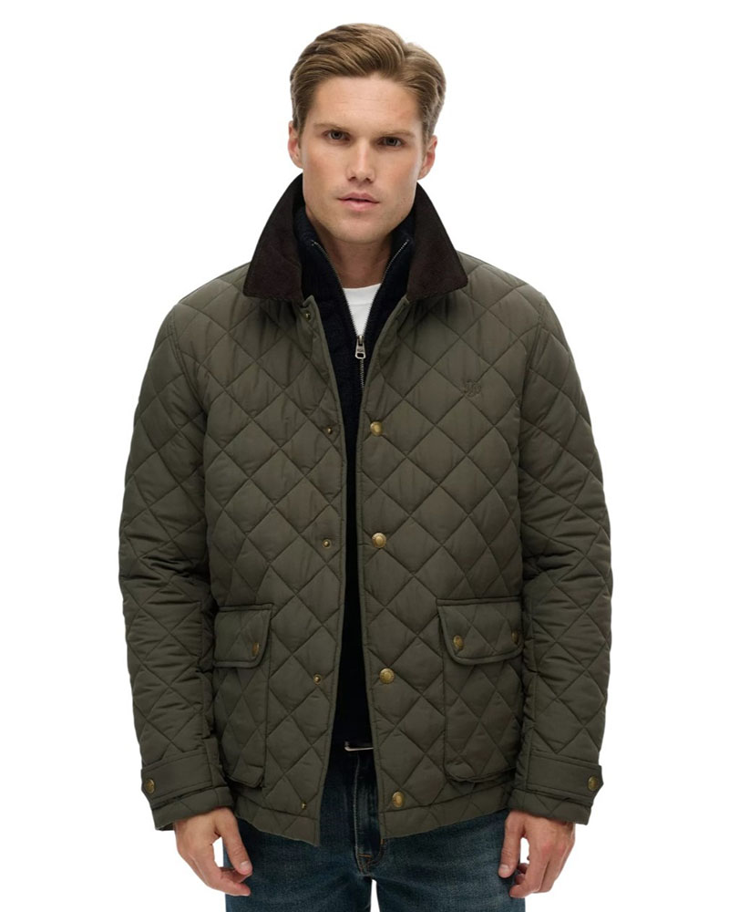 SUPERDRY & CO D3 STUD QUILTED ESTATE COACH JACKET ΜΠΟΥΦΑΝ ΑΝΔΡΙΚΟ - SD0APM5012270A000000