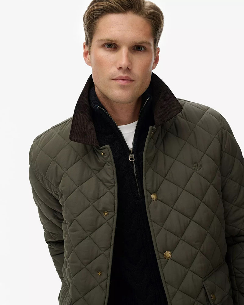 SUPERDRY & CO D3 STUD QUILTED ESTATE COACH JACKET ΜΠΟΥΦΑΝ ΑΝΔΡΙΚΟ - SD0APM5012270A000000