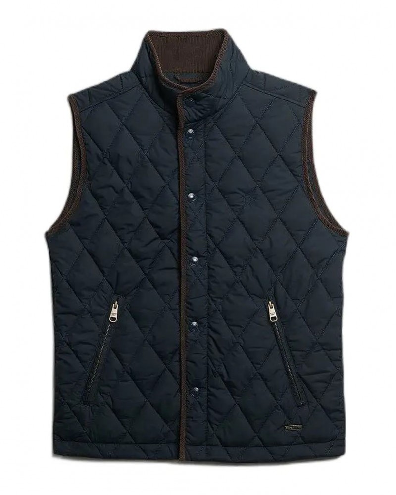 SUPERDRY & CO D3 STUD QUILTED ESTATE GILET ΜΠΟΥΦΑΝ ΑΝΔΡΙΚΟ - SD0APM5012273A000000