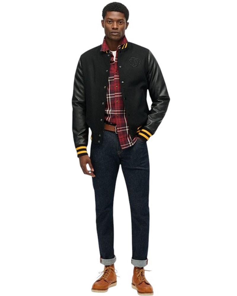 SUPERDRY D1 OVIN CLASSIC VARSITY BOMBER ΜΠΟΥΦΑΝ ΑΝΔΡΙΚΟ - SD0APM5012283A000000