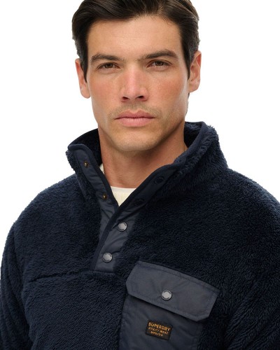 SUPERDRY & CO D1 OVIN HIGH PILE FLEECE HENLEY ΦΟΥΤΕΡ ΑΝΔΡΙΚΟ - SD0APM2014258A000000