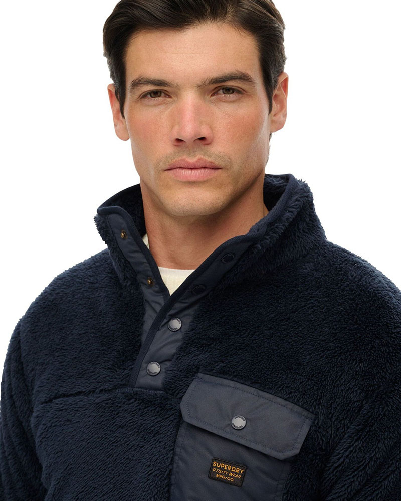 SUPERDRY & CO D1 OVIN HIGH PILE FLEECE HENLEY ΦΟΥΤΕΡ ΑΝΔΡΙΚΟ - SD0APM2014258A000000