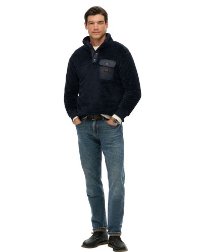 SUPERDRY & CO D1 OVIN HIGH PILE FLEECE HENLEY ΦΟΥΤΕΡ ΑΝΔΡΙΚΟ - SD0APM2014258A000000