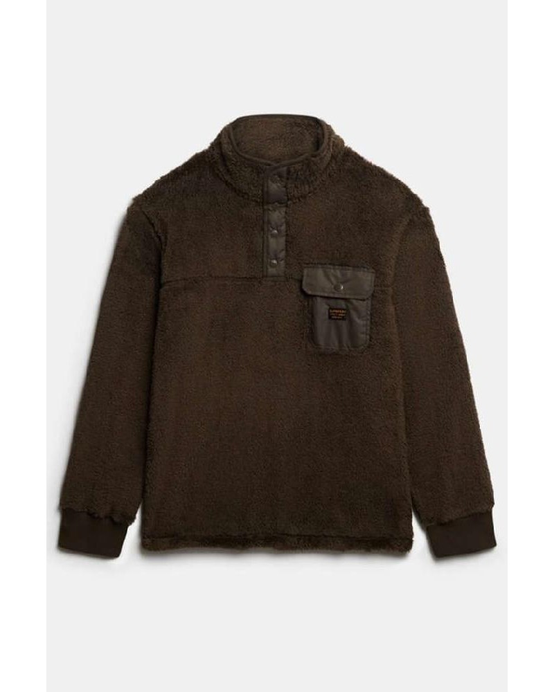 SUPERDRY & CO D1 OVIN HIGH PILE FLEECE HENLEY ΦΟΥΤΕΡ ΑΝΔΡΙΚΟ - SD0APM2014258A000000