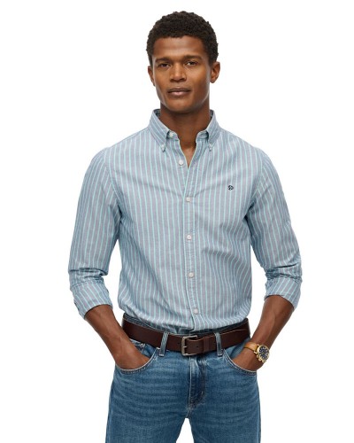 SUPERDRY & CO D2 STUD CLASSIC OXFORD L/S SHIRT ΠΟΥΚΑΜΙΣΟ ΑΝΔΡΙΚΟ - SD0APM4011037A000000