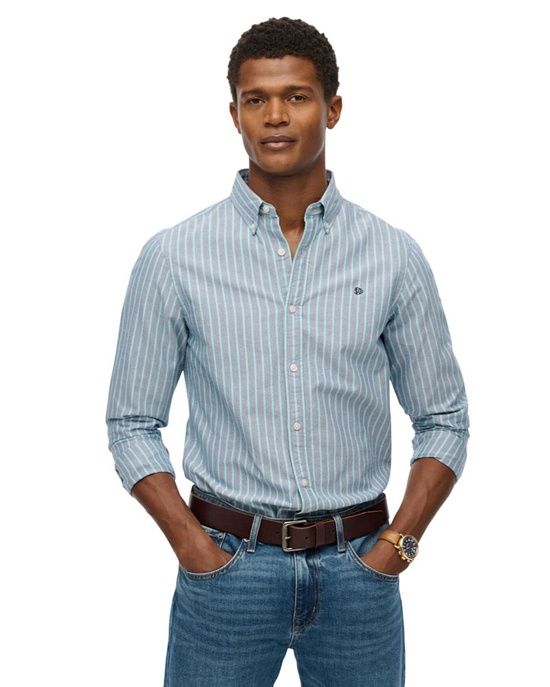 SUPERDRY & CO D2 STUD CLASSIC OXFORD L/S SHIRT ΠΟΥΚΑΜΙΣΟ ΑΝΔΡΙΚΟ - SD0APM4011037A000000