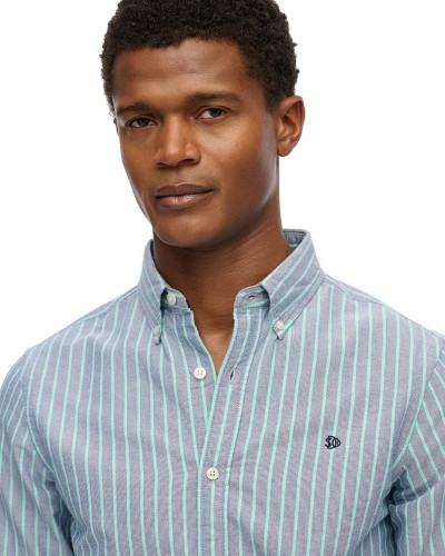 SUPERDRY & CO D2 STUD CLASSIC OXFORD L/S SHIRT ΠΟΥΚΑΜΙΣΟ ΑΝΔΡΙΚΟ - SD0APM4011037A000000