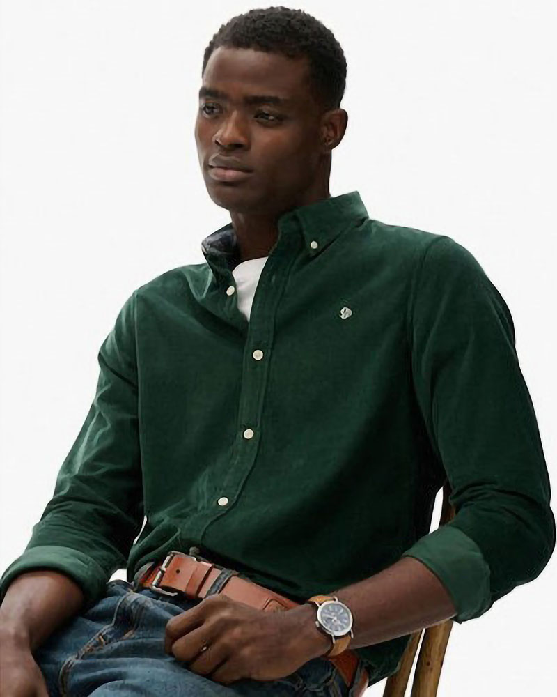 SUPERDRY & CO D0 STUD CLASSIC NEEDLE CORD SHIRT ΠΟΥΚΑΜΙΣΟ ΑΝΔΡΙΚΟ - SD0APM4011044A000000