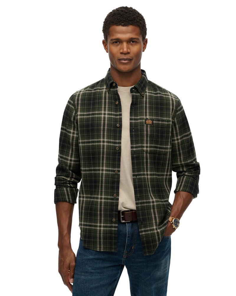 SUPERDRY & CO D1 OVIN L/S COTTON LUMBERJACK SHIRT ΠΟΥΚΑΜΙΣΟ ΑΝΔΡΙΚΟ - SD0APM4011047A000000