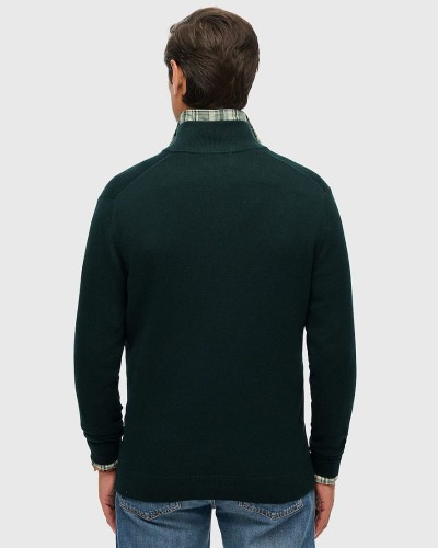 SUPERDRY & CO D1 STUD ESSENTIALS COTTON HALF ZIP ΠΛΕΚΤΟ ΑΝΔΡΙΚΟ - SD0APM6110690A000000