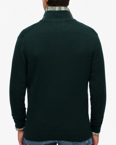 SUPERDRY & CO D1 STUD ESSENTIALS COTTON HALF ZIP ΠΛΕΚΤΟ ΑΝΔΡΙΚΟ - SD0APM6110690A000000