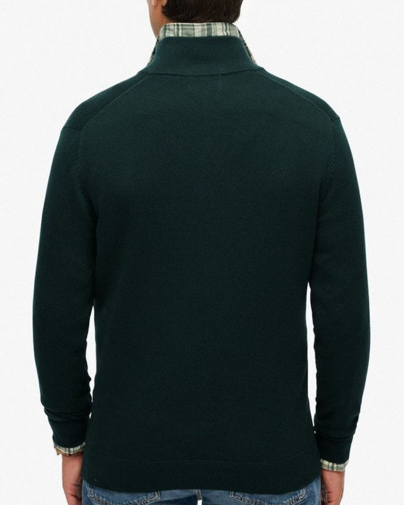 SUPERDRY & CO D1 STUD ESSENTIALS COTTON HALF ZIP ΠΛΕΚΤΟ ΑΝΔΡΙΚΟ - SD0APM6110690A000000