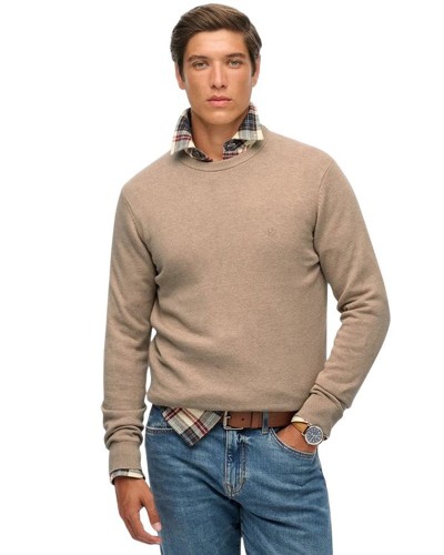 SUPERDRY & CO D1 STUD ESSENTIALS COTTON JUMPER ΠΛΕΚΤΟ ΑΝΔΡΙΚΟ - SD0APM6110691A000000