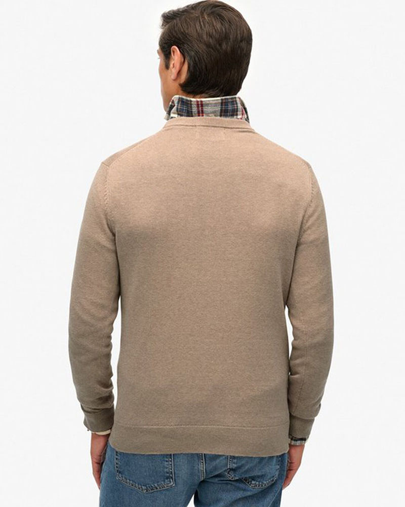 SUPERDRY & CO D1 STUD ESSENTIALS COTTON JUMPER ΠΛΕΚΤΟ ΑΝΔΡΙΚΟ - SD0APM6110691A000000