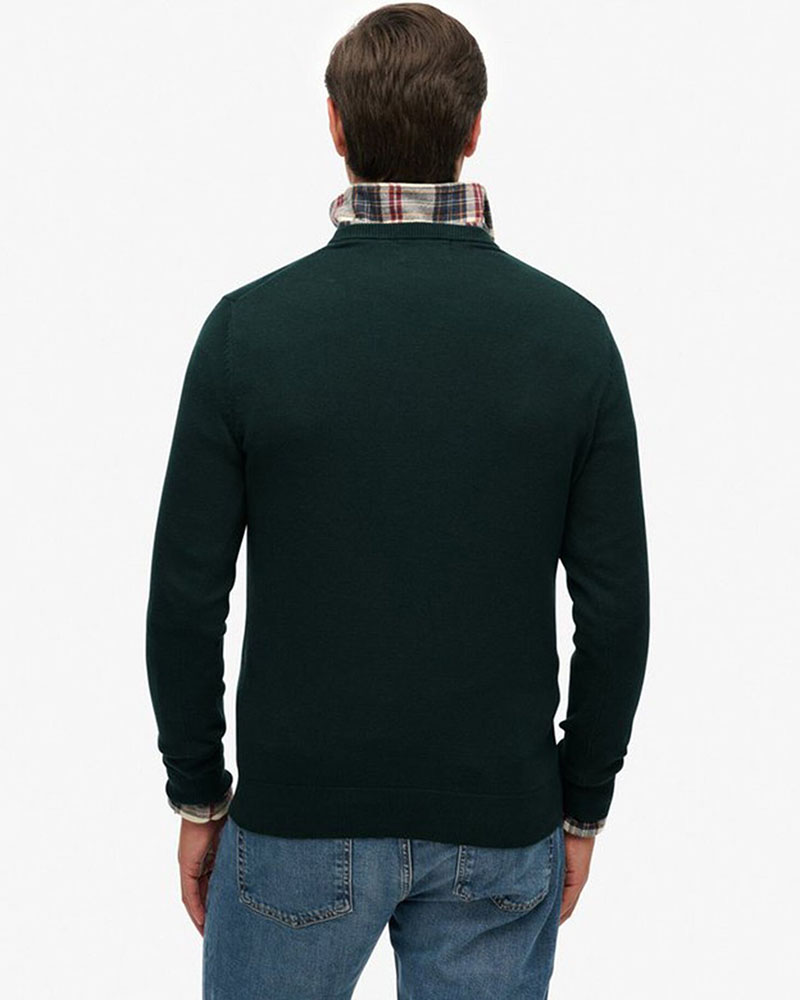 SUPERDRY & CO D1 STUD ESSENTIALS COTTON JUMPER ΠΛΕΚΤΟ ΑΝΔΡΙΚΟ - SD0APM6110691A000000