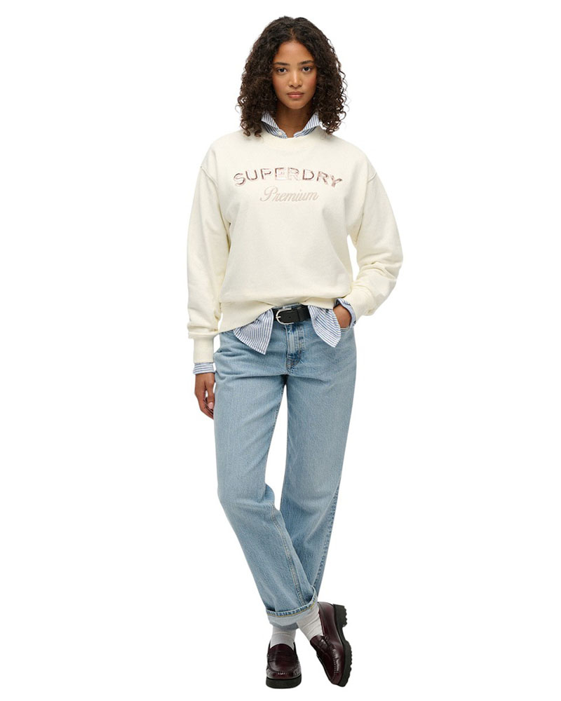 SUPERDRY & CO D2 OVIN PREMIUM DESIGN LOOSE CREW ΦΟΥΤΕΡ ΓΥΝΑΙΚΕΙΟ - SD0APW2012455A000000